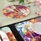 MR-FLOR: Mantel individual redondo PVC Flores