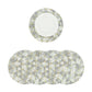 MR-GEOGRIS: Mantel individual redondo PVC Geométrico gris
