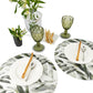 MR-HOJAS: Mantel individual redondo Hojas verdes