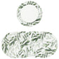 MR-HOJAS: Mantel individual redondo Hojas verdes
