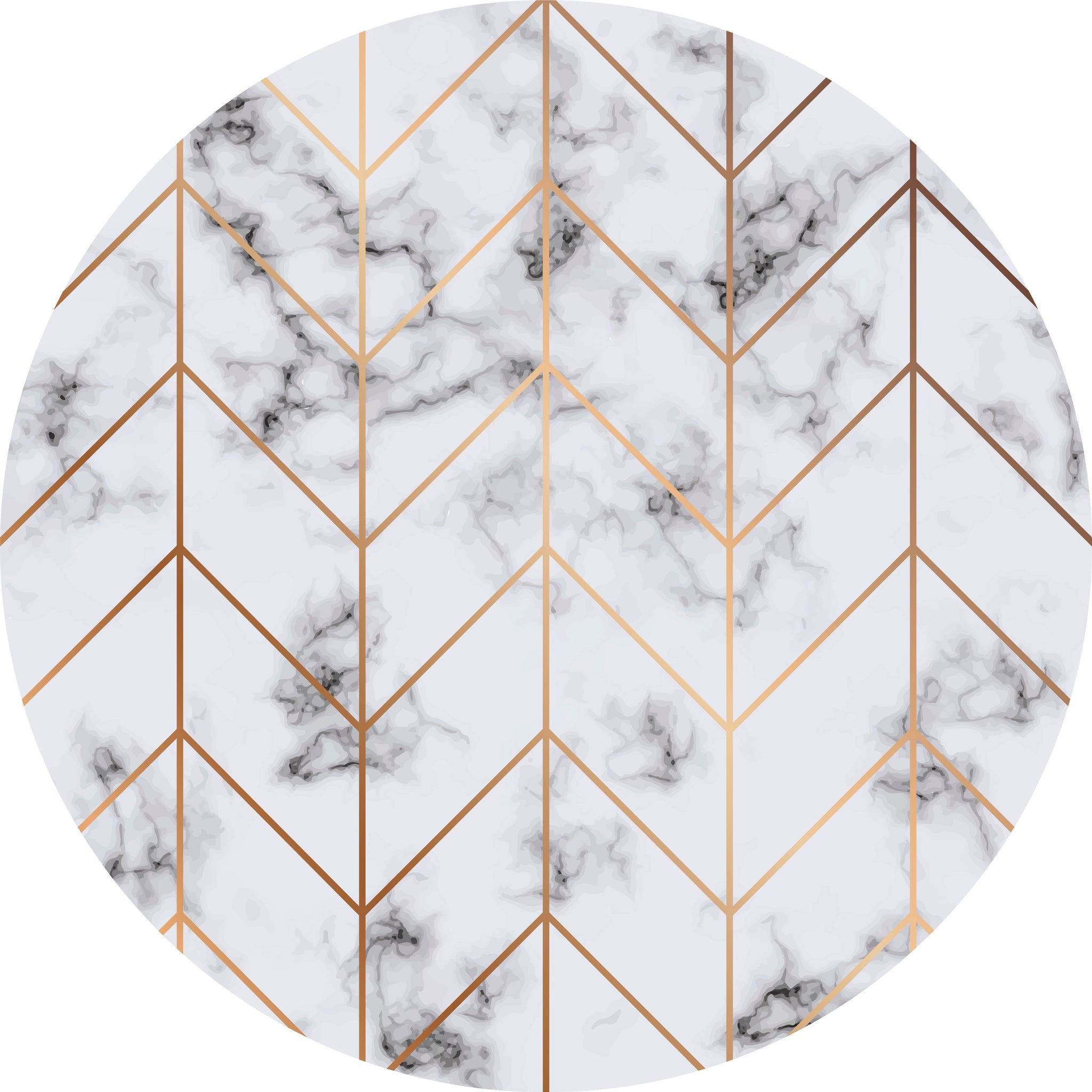 MR-MBLANCO Individual redondo PVC  marmol blanco