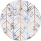 MR-MBLANCO Individual redondo PVC  marmol blanco