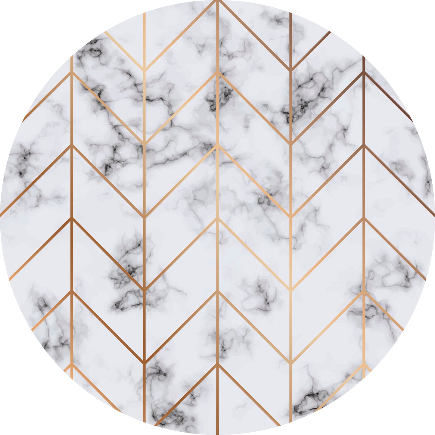 MR-MBLANCO Individual redondo PVC  marmol blanco