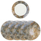 MR-MCAFE: Mantel individual redondo PVC Mármol café