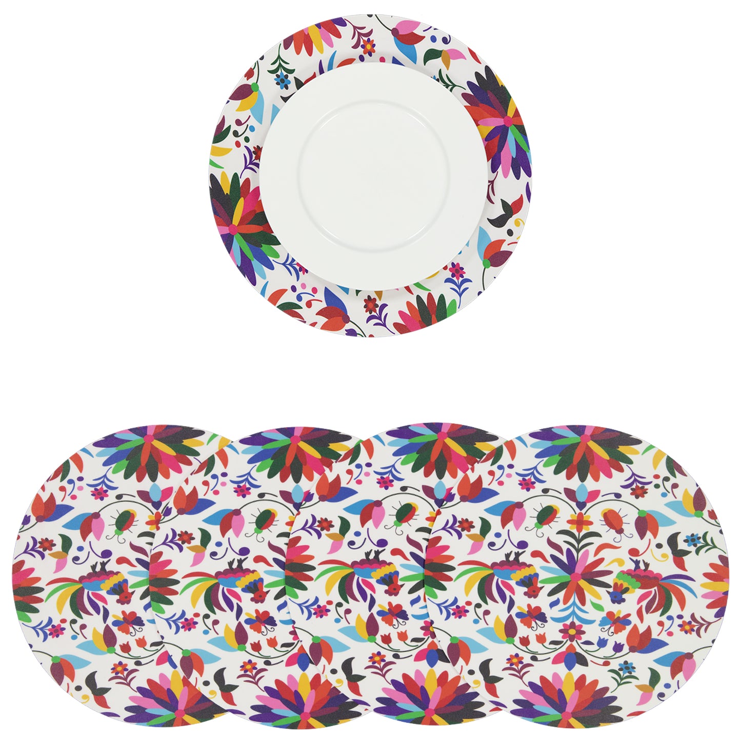 MR-MEXAC: Mantel individual redondo PVC Mexicano color