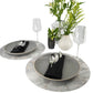 MR-MGRIS: Mantel individual redondo PVC Mármol gris