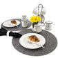 MR-TERRN: Mantel individual redondo PVC Terrazo negro