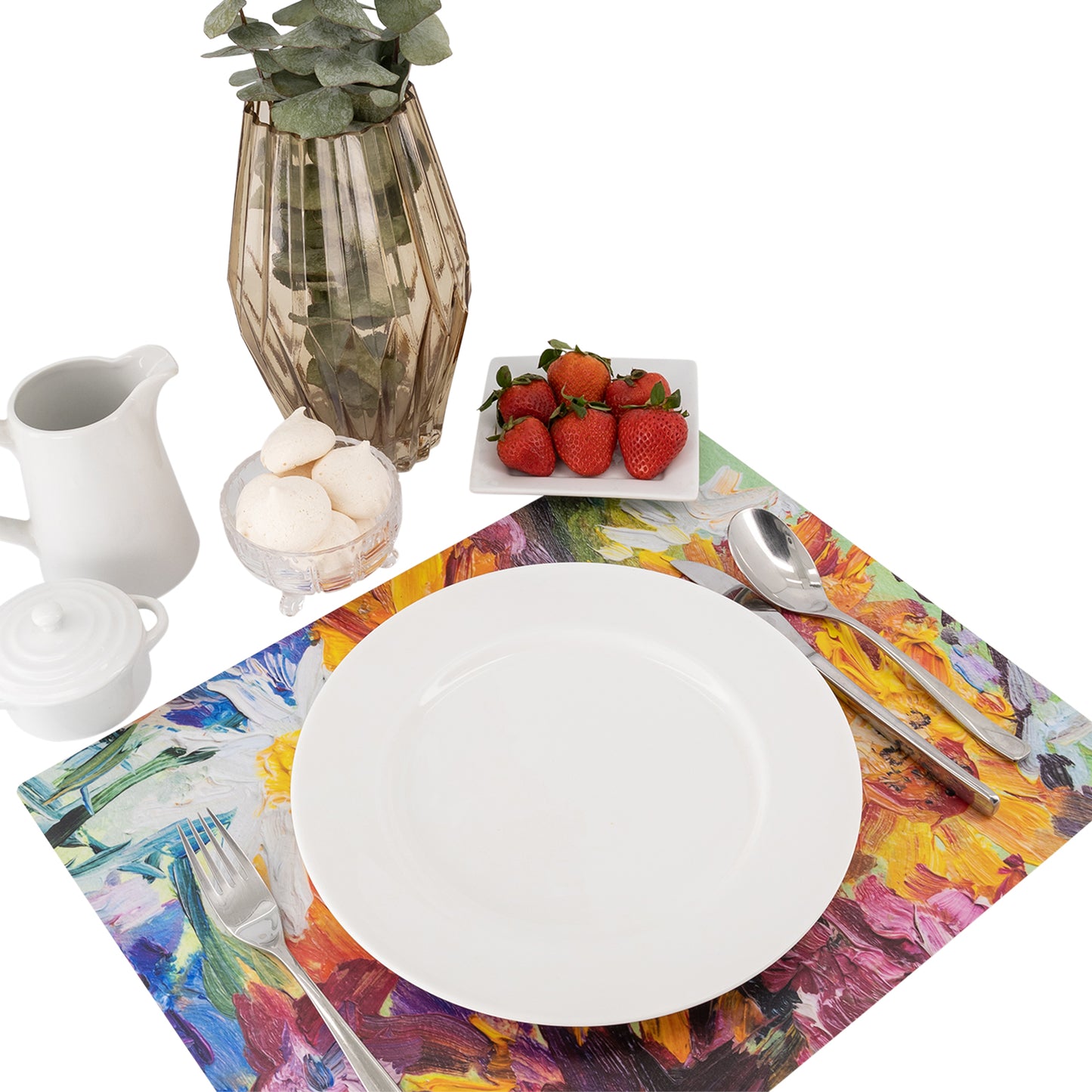 MREC-FLOR: Mantel individual rectangular PVC Flores