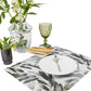 MREC-HOJAS: Mantel Individual rectangular PVC Hojas verdes