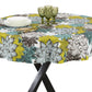 MREXT-FLOCYV: Mantel redondo Flores verde