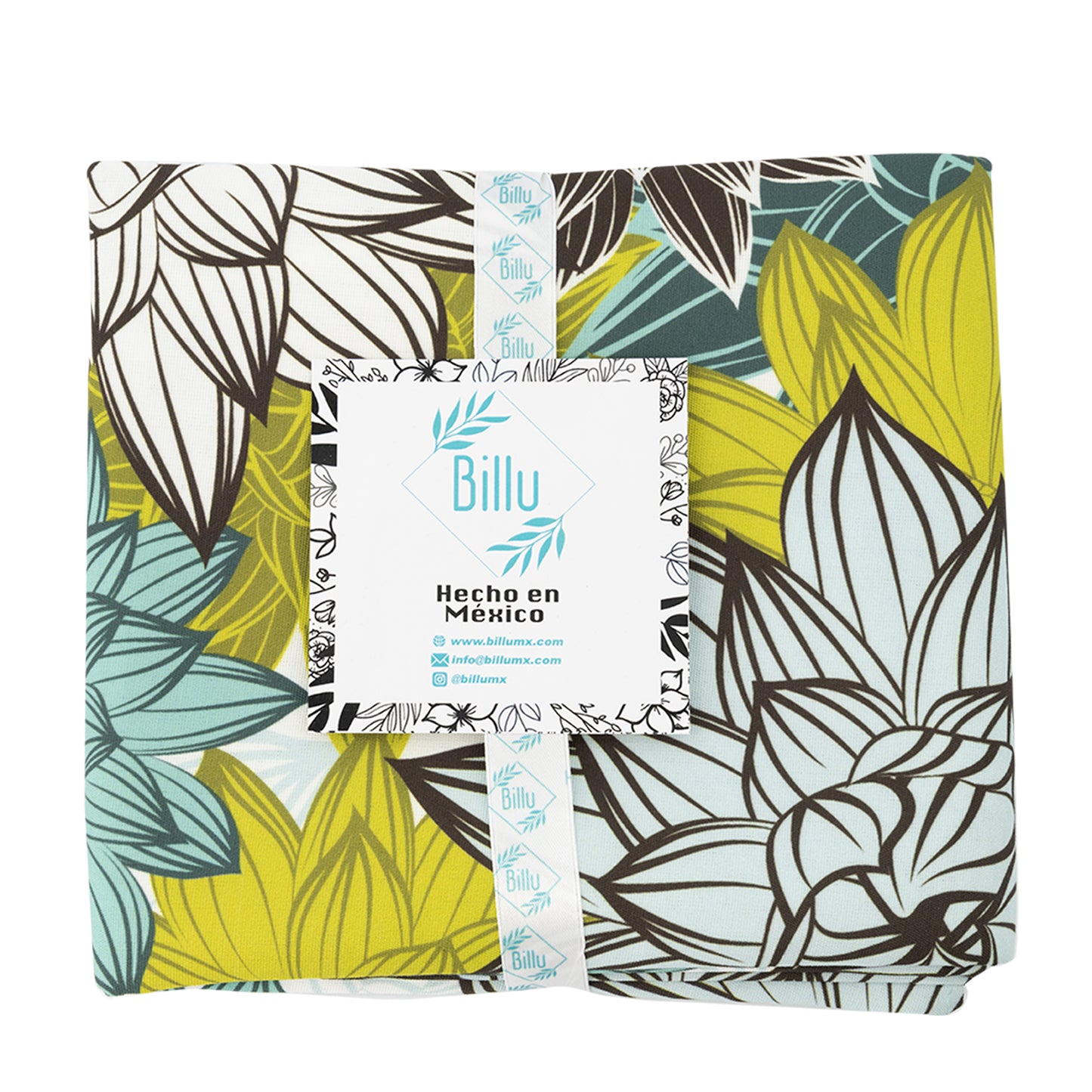 MREXT-FLOCYV: Mantel redondo Flores verde