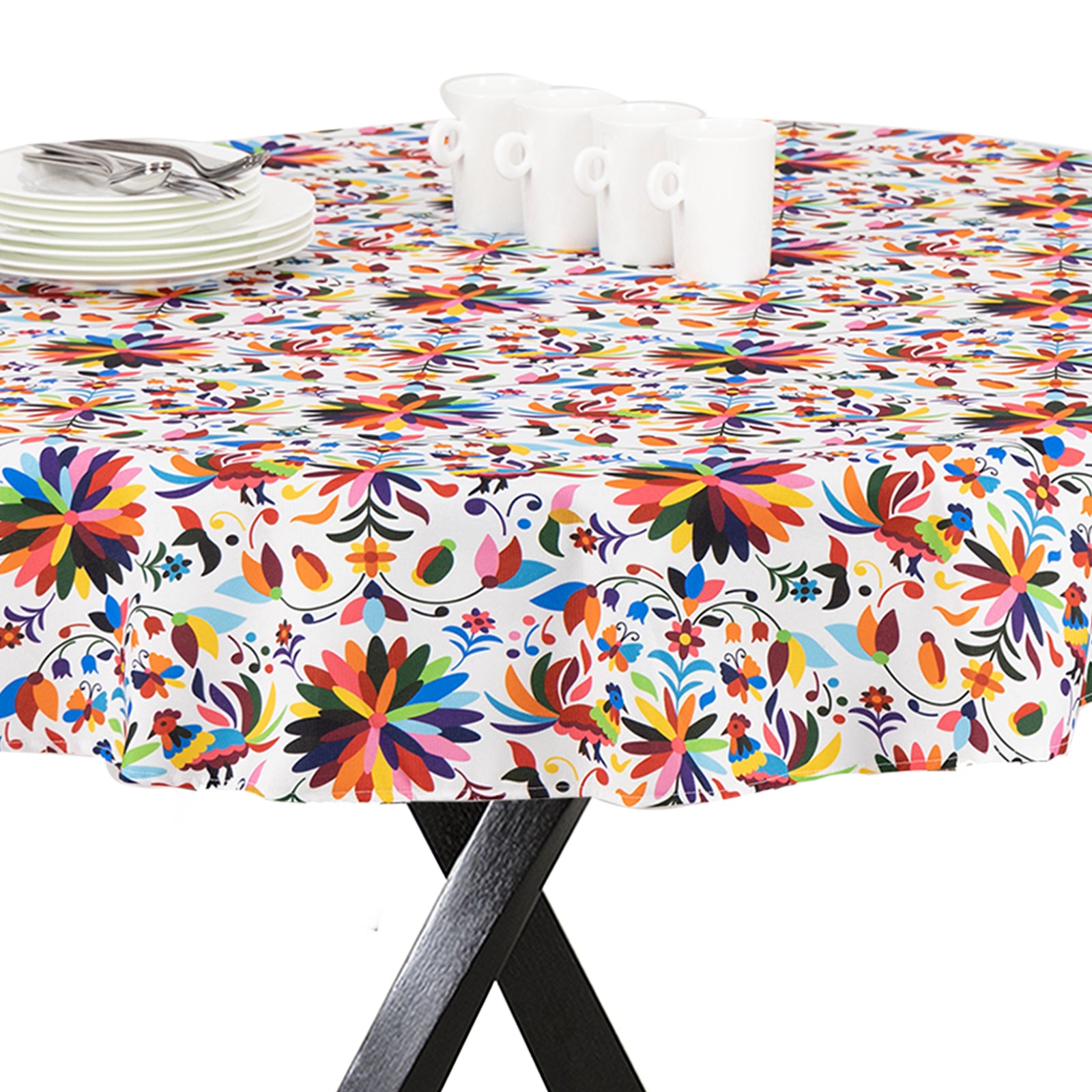 MREXT-MEXC: Mantel redondo Mexicano color