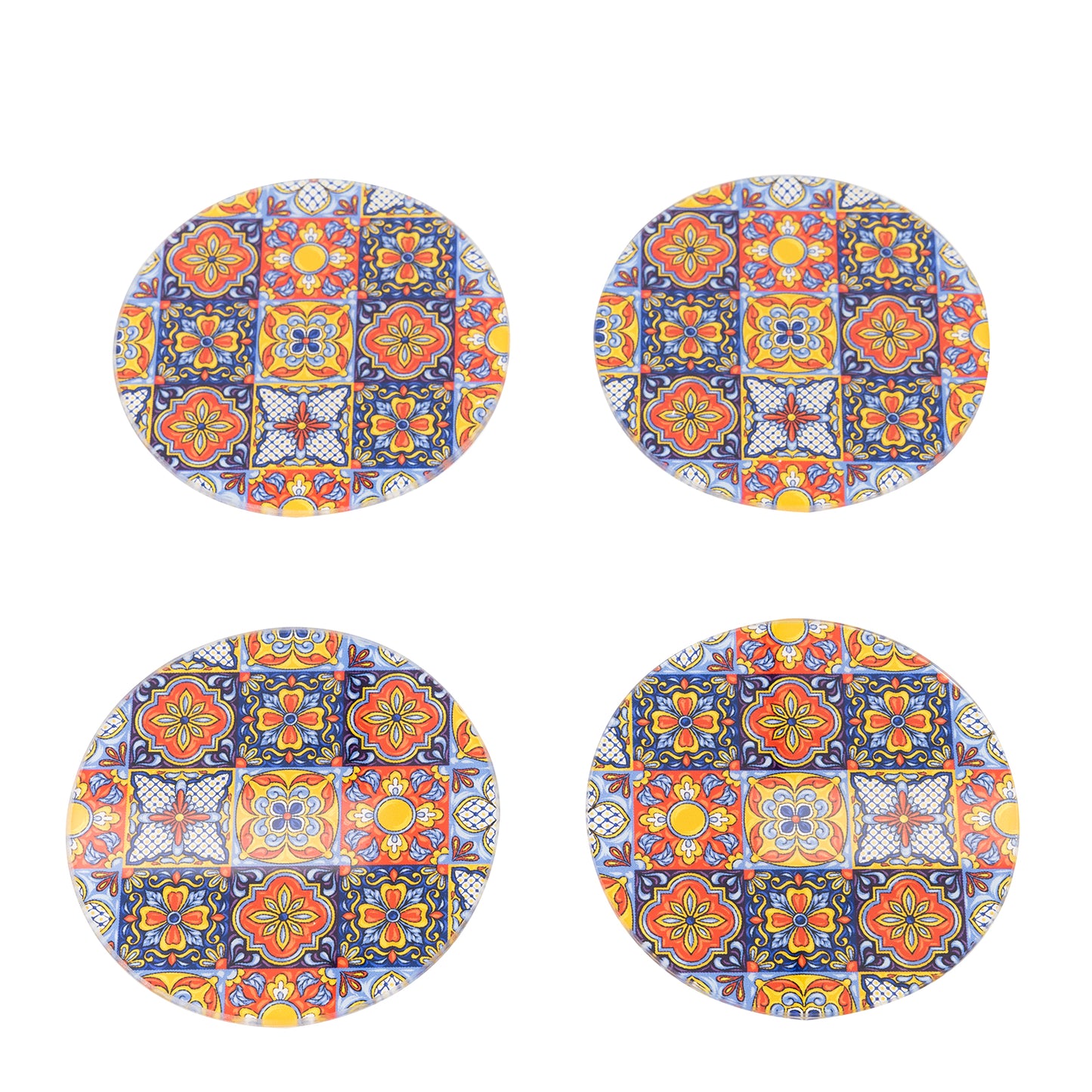 PV-MOSMEX: Portavasos de vidrio Mosaico de colores