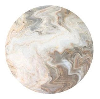 MR-MBEIGE: Mantel individual redondo PVC Mármol beige