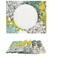 MRECT-FLOCYV: Mantel individual tela Flores verde (set de 4)