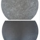 Individual redondo de vinipiel doble cara color Negro y Gris