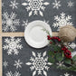 MRECTN-COPGRIS Individual de tela navidad copos grises (Set de 4)
